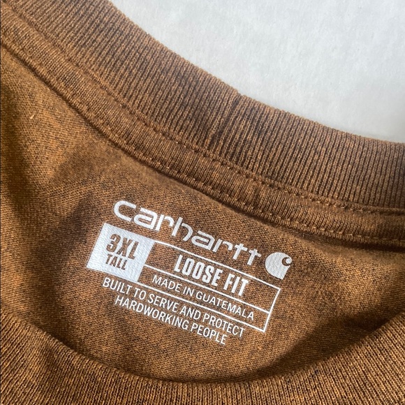 Carhartt Men's Brown Pocket T-Shirt men’s 3xl tall - Picture 2 of 2
